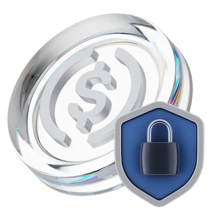 Secure dollar  3D Icon