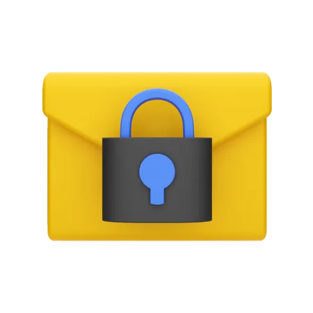 Secure Email  3D Illustration