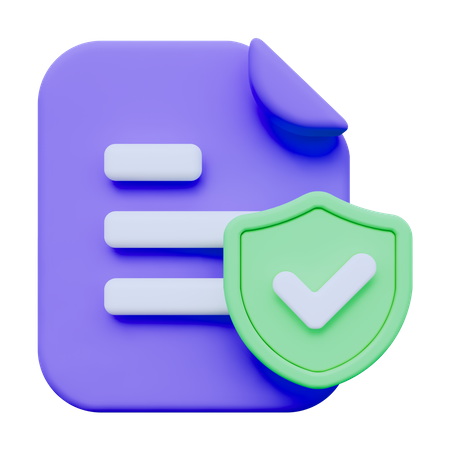 Secure File  3D Icon