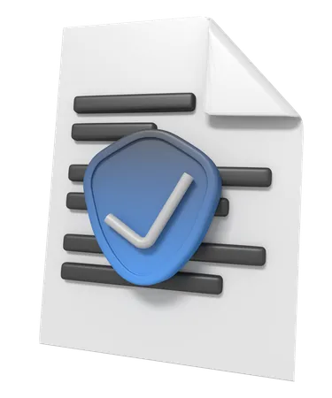 Secure File  3D Icon