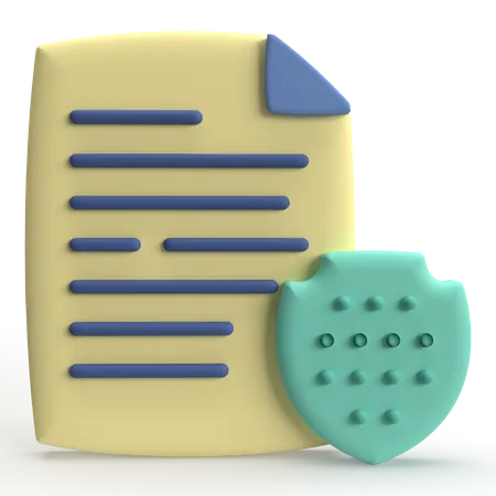 Secure File  3D Icon