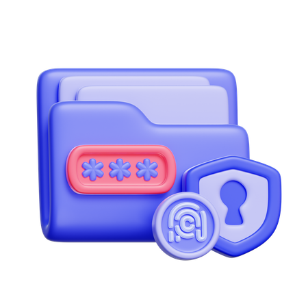 Secure File  3D Icon