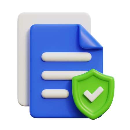 Secure File  3D Icon