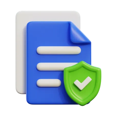 Secure File  3D Icon