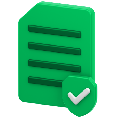 Secure File  3D Icon