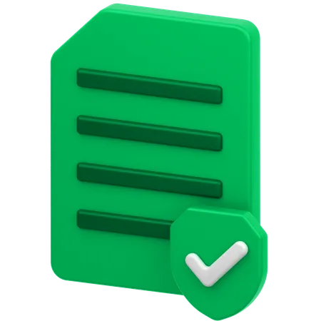 Secure File  3D Icon