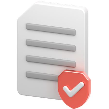 Secure File  3D Icon