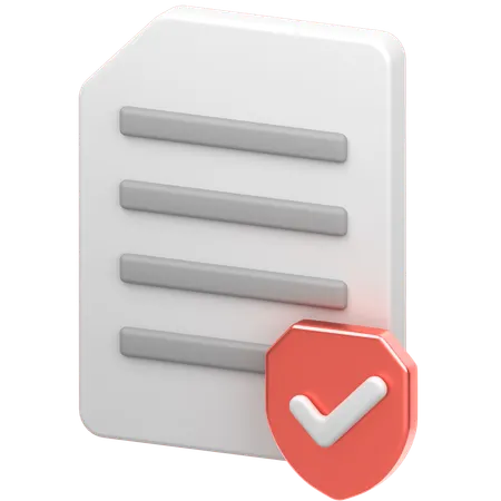 Secure File  3D Icon