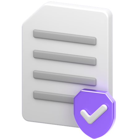 Secure File  3D Icon