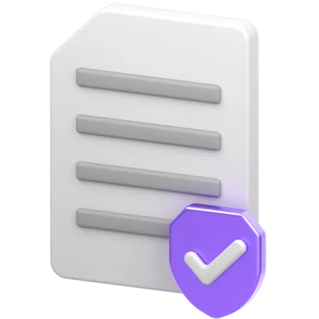 Secure File  3D Icon