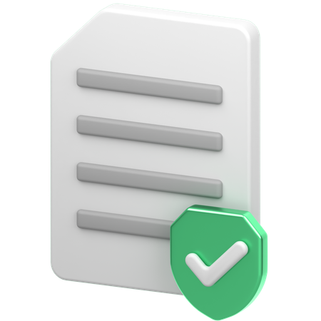 Secure File  3D Icon