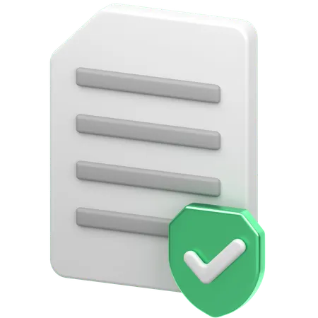 Secure File  3D Icon