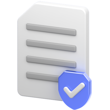 Secure File  3D Icon