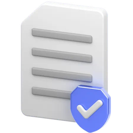 Secure File  3D Icon