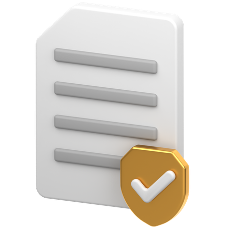 Secure File  3D Icon