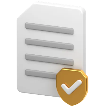 Secure File  3D Icon