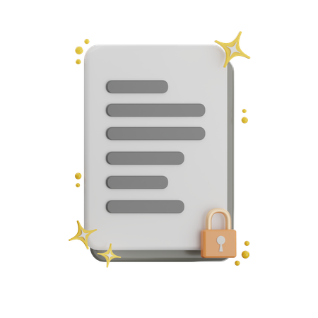 Secure File  3D Icon