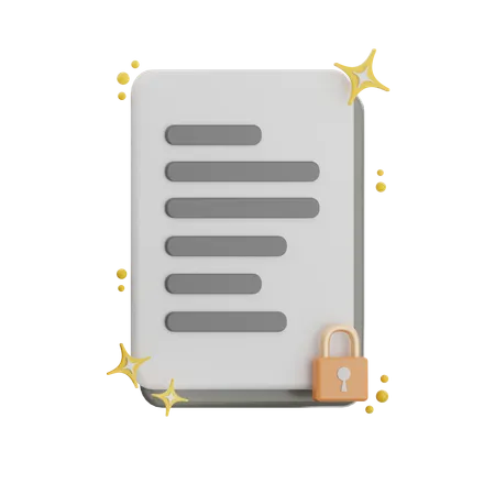 Secure File  3D Icon