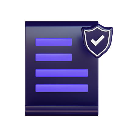 Secure File  3D Icon