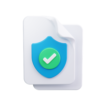 Secure File  3D Icon