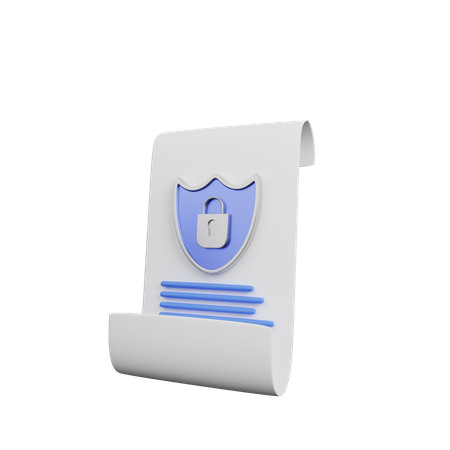 Secure file  3D Illustration