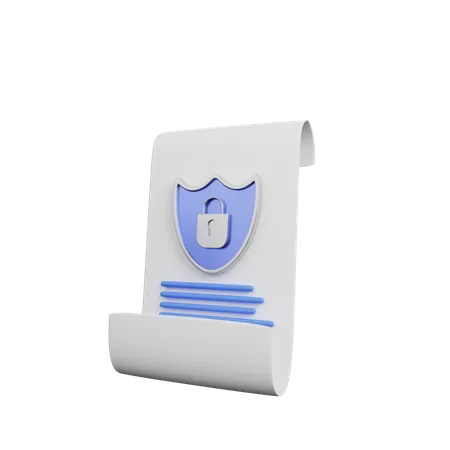 Secure file  3D Illustration