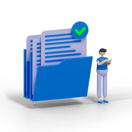 Secure Files  3D Icon