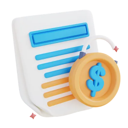 Secure Financial Report 3D Icon
