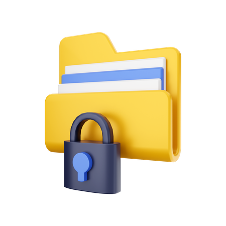 Secure Folder  3D Illustration