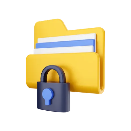 Secure Folder  3D Illustration