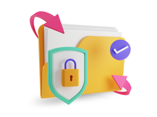 Secure Folder  3D Illustration