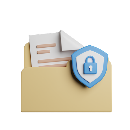 Secure Folder  3D Illustration