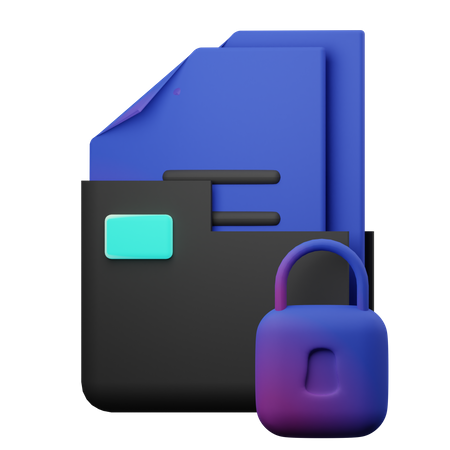 Secure Folder 3D Illustration