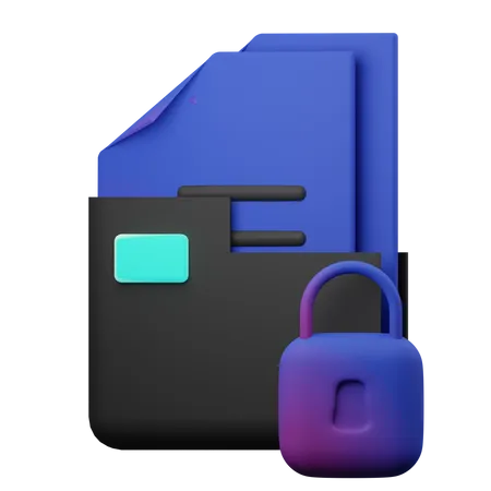 Secure Folder  3D Illustration