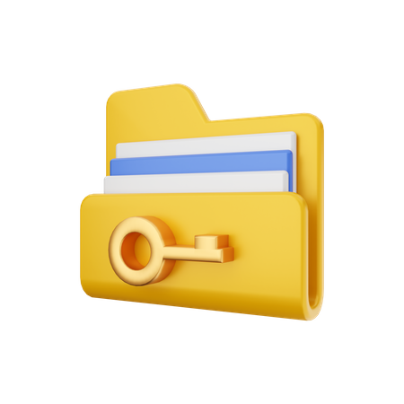Secure Folder 3D Illustration