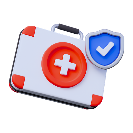 안전한 건강  3D Icon