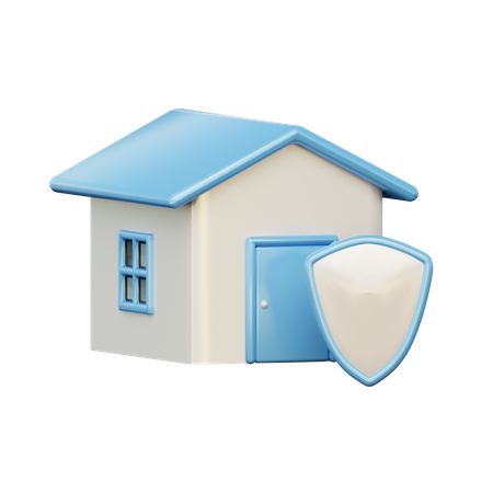 Secure Home  3D Illustration