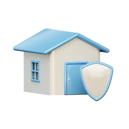 Secure Home  3D Illustration