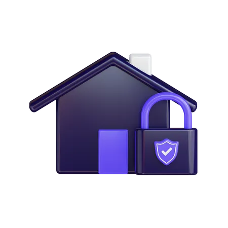 Secure Home  3D Illustration