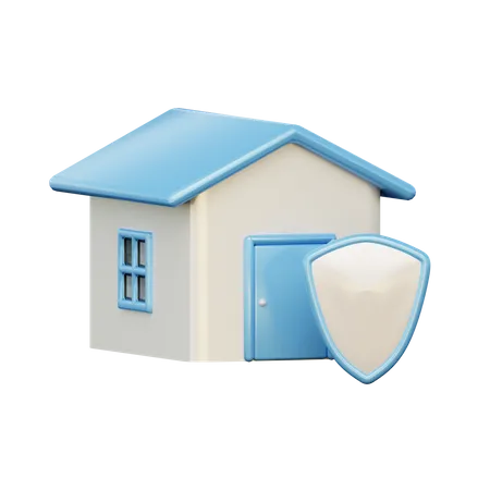 Secure Home 3D Illustration