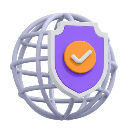 An Icon Of Secured Internet Connection 3D Icon
