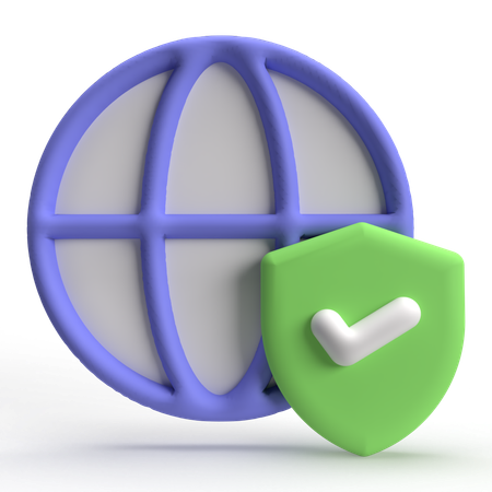 Secure Internet  3D Icon