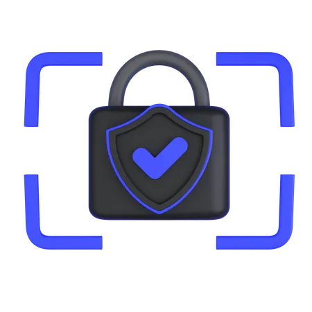 Secure Lock  3D Icon