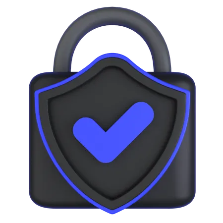 Secure Lock  3D Icon
