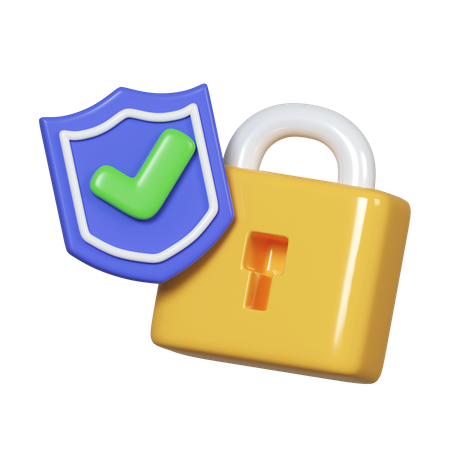 Secure Lock  3D Icon