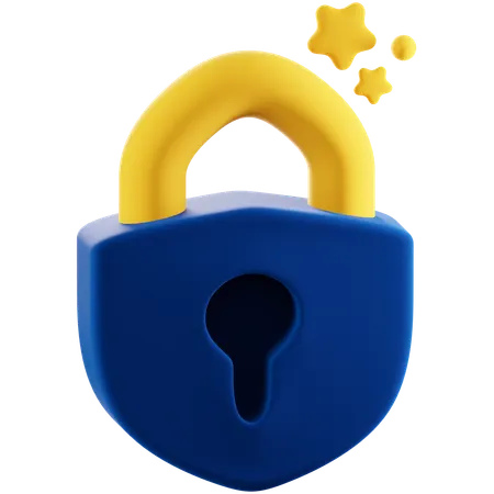 Secure Lock  3D Icon