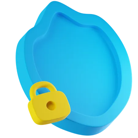 Secure Lock  3D Icon