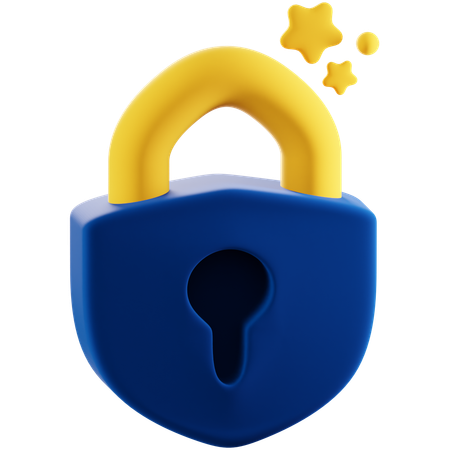 Secure Lock  3D Icon