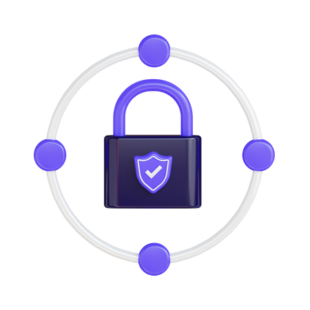 Secure Lock  3D Icon