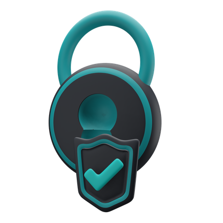 Secure Lock  3D Icon